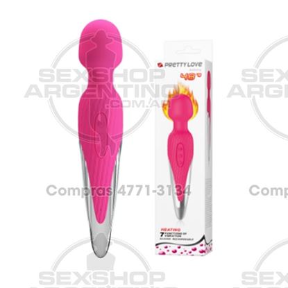 Vibrador microfono. Con 48 grados de calor en la cabeza. 7 funciones. Carga USB